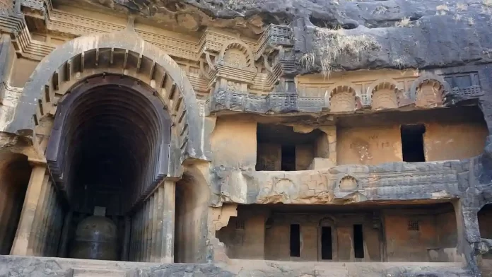 Bhaja Caves are a group of 22 rock-cut caves dating back to the 2nd century BC located near the city of Pune, India.