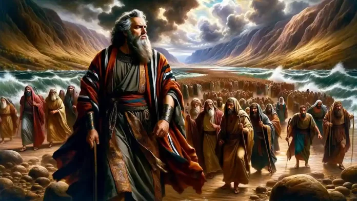 Prophet Musa PBUH leading his oppressed tribe against Powerful Egyptian Kings called Pharohs. Illustrative Image.